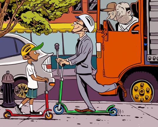 Being on a scooter is like having speed-walking superpowers.