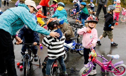 Danish children learn to cycle at early age!